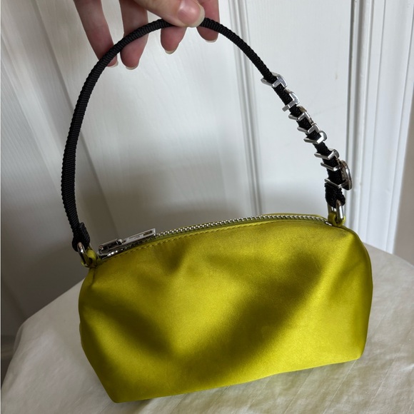 Alexander Wang Heiress Medium Pouch in Satin w/ Crystal Embellishment Light Kiwi - Picture 10 of 11